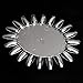 Tinksky 20pcs Sunflower Shaped Clear Acrylic False Nail Art Tips Nail Polish Display Board Practical Wheels