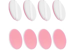 Sibba Gąbka do makijażu, 8 szt., podkład, podkład, krem do twarzy, korektor, korektor, kosmetyczny, blender, mieszanie, aplikator, podkładki, mini osłona twarzy, dla dziewcząt, kosmetyk (różowy)