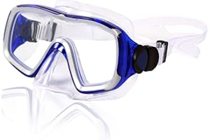 AQUAZON NIZZA wysokiej jakości okulary do snorkelingu, okulary do nurkowania, okulary do pływania, maska do nurkowania dla dorosłych, rozmiar dla seniorów, szkło hartowane, anti-fog, silikon, bardzo wytrzymałe