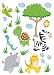 Produktbild infactory Sticker-Set: Tierisch lustige Wandtattoos fürs Kinderzimmer Südafrika (Wandtattoo)