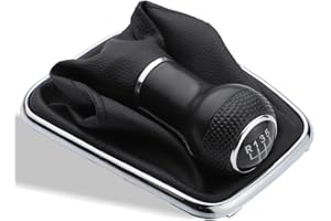 MangWany Schaltsack Schaltmanschette Schaltknauf 5 Gang 23mm para Golf 4 IV Bora 1J0711113 Schwarz Rahmen Knauf Plug Play Ersatzteil