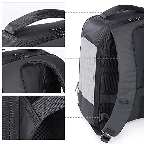 JSVER Business Laptop Rucksack 15 6 Zoll mit USB-Ladekabel  Wasserabweisende