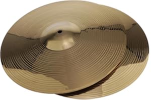 rockible Cymbales Charleston pour Batterie, Cymbales Charleston 3 Cm (14 Pouces)