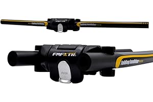 UPANBIKE Manillar plegable de bicicleta de aleación de aluminio Scooter Manillar de liberación rápida Barra plegable 31.8mm/25.4mm (Negro+Amarillo)