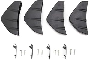 KIMISS Spoiler posteriore, ABS 4 pezzi Paraurti posteriore auto spoiler spoiler pinna nero stile parti universali