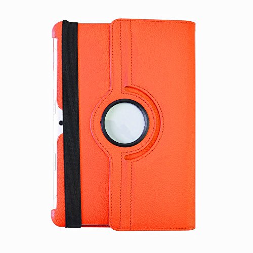 COOVY® 360° ROTATION COVER FÜR SAMSUNG GALAXY TAB 10.1 N GT-P7500 GT-P7501 GT-P7510 GT-P7511, TAB 2 10.1 GT-P5100 GT-P5110 SMART HÜLLE TASCHE ETUI CASE SCHUTZ STÄNDER Farbe orange - 8
