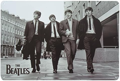 Parcelstore The Beatles LIVE AT THE BBC Metal Wall Sign Tin Steel Plaque Bar Gift (20cm x 30cm)
