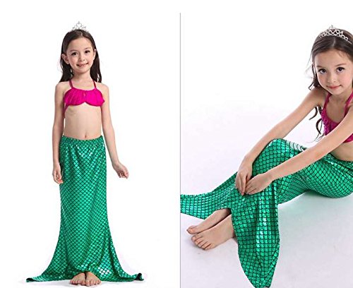 Preisvergleich Produktbild Vivian Mädchen-Kind-Nixe-Endstück-Bikini-Bade 3PCS Badeanzug-Strand-Badebekleidung (110cm, Vermischung)