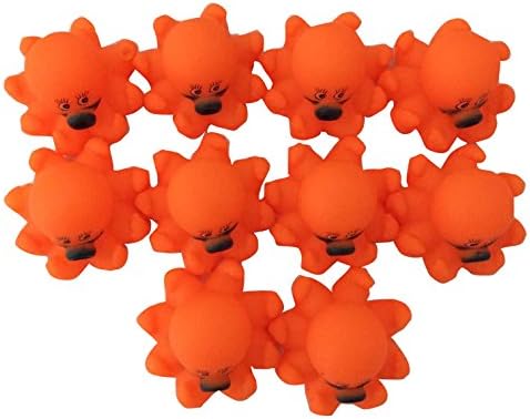 KingWinX Funny Baby Rubber Bathtub Toys, Pack of 10 pcs Octopus