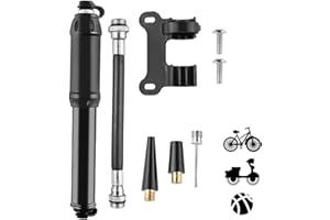 GBOKYN Bomba de Aire Bicicleta Hinchador Bicicleta con Válvulas Presta y Schrader Mini Bomba Bicicletas 100 PSI Alloy Bomba para Bicicleta Inflador Bici Bomba de Bola para MTB BMX