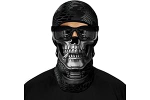 ShopINess Passamontagna Unisex da Adulto con Disegno 3D per Sport Feste Festival Halloween e Carnevale Teschio