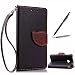 Produktbild Trumpshop Smartphone Schutz Schale Tasche Handyhülle für Acer Liquid Z220 + Schwarz + PU Lederhülle Flip Etui Hülle SchutzHüllen Bookstyle Hand Seil Standfunktion Kredit Kartenfächer