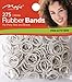 Magic Collection Elastic Rubber Bands White *For Pony Tails And Braids*Item no 2751 WHI