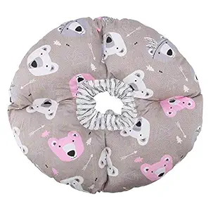 Comfy Cone, Neck Circumference, Post Surgery Stress-Free Recovery Collar, Pet Pillow, Adjustable Loop Type Fasteners, for Cats and Dogs(Coffee)