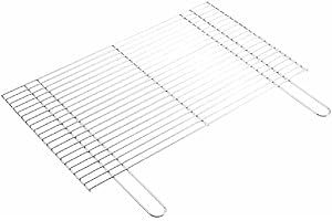 GRILLCHEF Landmann - Parrilla cromada para barbacoa (68 x 40 cm)