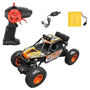 YAMAMA Plastic Remote Controlled Monster Like Model Sports Car and Remote Controlling Speed with Gun Remote Toy (Orange)