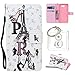 Produktbild für Galaxy A3 (2016) A310F Hülle, Glitter Strass Bling Ledertasche Muster Weich PU Schutzhülle für Samsung Galaxy A3 (2016) A310F Flip Cover Wallet Case Tasche Handyhülle mit Lanyard Strap Stand Function Magnetverschluss Etui Schale Credit Card Slots Bookstyle Purse Design Handytasche Lederhülle Schutz Hüllen mit für Samsung Galaxy A3 (2016) A310F +Schlüsselanhänger (R) (6)