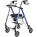 Produktbild Stahl Rollator Walker Mit Sitz Und Rädern Enthält Rückenunterstützung Mobilität Tragbarerollator Walker Für Senioren Und Diejenigen Die Unterstützung Zu Fuß,Blue