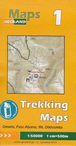 Omalo, Pass Abano, Mt. Diklosmta 1:50.000 carte trekking (Géorgie, Caucase) # 1 en ligne Omalo, Pass Abano, Mt. Diklosmta 1:50.000 carte trekking (Géorgie, Caucase) # 1 en ligne