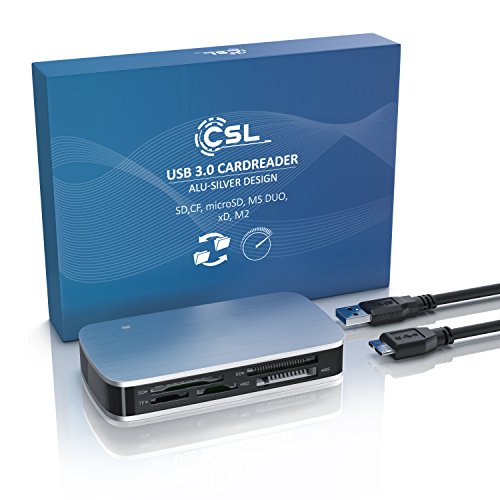 USB 3.0 All in 1 Kartenlesegerät | Multi Cardreader | USB 3.0 Super Speed | bis zu 5 Gbit/s | für SD, CF, microSD, MS Duo, xD, M2 | parallele Auslesung von mehreren Speicherkarten | ca. 75cm Kabellänge - 5