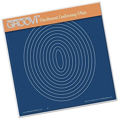 claritystamp - Gabarit tracage del pergamino ovalados Groovi - 15 x 15 cm