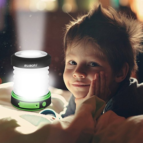 Suaoki LED Laterne Taschenlampe, LED Faltbare Camping Lampe Leuchte mit Handkurbel Wiederaufladbare System und Haken zum Hängen, eignet für Camping, Outdoor, Wandern, Angeln, Abenteuer, Campinglampe, Ausfälle [Energieklasse A+] - 9