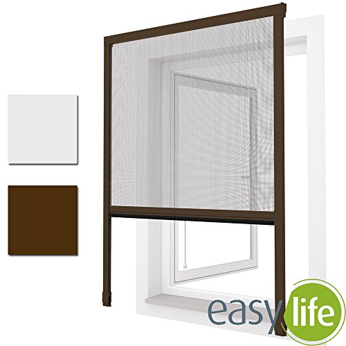 Insektenschutz ALU Rollo für Fenster 100 x 160 cm zum klemmen baun