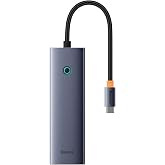 Baseus 7w1 UltraJoy 7 Bağlantı Noktalı Hub (USB-C'den 1xHDMI4K@30Hz+2xUSB 3.0+1xPD+RJ45+SD/TF3.0)