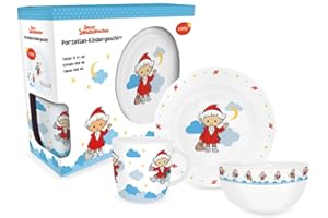 TROTSCH Trötsch Unser Sandmännchen Geschirrset aus Porzellan: Geschirr für Kinder Kindergeschirr Geschenk Geschenkidee Geschirrset Unser Sandmännchen Sonstiges Zubehör