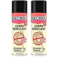 Gecko India's First Aerosol Based Herbal Lizard Repellent Spray | Odour Free Spray | Eco-Friendly & Biodegradable | Irritant-Free, Chemical-Free | 220ml Lizard Spray For Home (15 Days Protection) PK of 2 - FORMULATION 10X