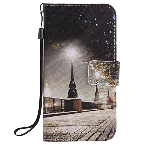 Feeltech Samsung Galaxy S5 Hülle PU-Leder und Brieftasche Bunte Muster Fall mit Magnetverschluss, Hybrid-Kickstand mit Stand-Funktion, schlagen Sie schützende weiche TPU Stoßstangenabdeckung und Kreditkartenhalter für Samsung Galaxy S5 Handgelenk Bügel-Buch-Art-Geldbeutel-Tasche mit 2 In 1 Berühren Sie Stift – London - 2