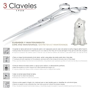 3 Claveles 16 X XX – Professional Hairdressing Scissors in Hot Forged Stainless Steel, Serie XXX, Special Pets Pre-Wash, Measure XXX 16.5 cm 6.5'' Stylist - Image 3