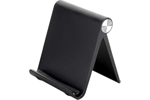 BEOTNP Tablet Stand, Foldable Holder For Desk, Black, Portable Monitor Stand, Adjustable Angle For Video Calls, Mobile Gaming, Reading, Eating, Watching Tv Dramas, And So On