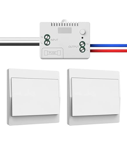 DieseRC Draadloze Lichtschakelaar, Veiligheidsschakelaar Van De RF Zender En 10 A Ontvangercontroller Eenvoudige Installatie Voor Lampen Tot 1500 W 2853238087