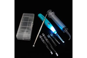 Earlywish Tonsil Stone Remover Pick LED Non-Slip Handle + Irrigation Syringe+ Premium Tool (blå) av Earlywish