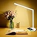 Produktbild Liqoo® dimmbare LED Schreibtischlampe Tischleuchte 6W 3 Lichtmodi ( Warmweiß, Tageslichtsweiß, Kaltweiß ) Touchfeldbedienung mit QI Charger für Aufladung des Smartphones