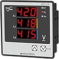 Multispan VOLT-19 3-Phase Volt Meter 3-Digit 3-Line Display 96 X 96 X 43 for Industrial Use