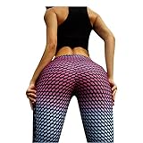 HARRYSTORE Mujer pantalones impresos de yoga Mujer pantalones deportivos y elásticos Pantalones ajustados de fitness Leggings