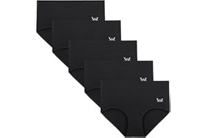 TANSTC Women’s Knickers – High Waist Cotton Underwear for Women, Soft Ladies Briefs with Tummy Support – Knickers for Women Multipack of 5