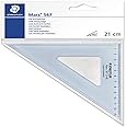 STAEDTLER 567 21-45 Mars Set Square, 21 cm 45/45 Degree - Transparent (Pack of 1)