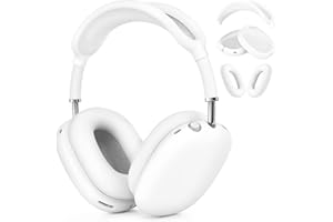 VISOOM Case für Airpods Max Kopfhörer, weiche Silikon Schutzhülle für Apple Airpod Max Zubehör Cases(Weiss)