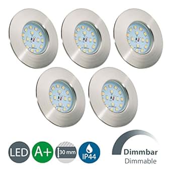 Led einbaustrahler 6er set flach