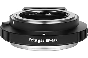 Fringer NF-GFX (FR-NFTG1) Camera Lens Mount Adapter Auto Focus Built-in Electronic Aperture Compatible with Nikon D,G,E Lens Sigma Tamron NF to Fuji Fujifilm GFX100s/50R/50S Cameras Adapters…