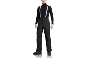 Pioneer Camp Pantalon Ski/Snowboard pour Homme-Imperméable-Isolant-Guêtres Pare-Neige-Bretelles Amovibles pour Hiver