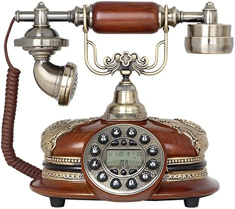 Petrichore Stylish antique phone vintage creative imitation wood plane antique telephones