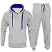 Produktbild Herren Trainingsanzug Winterjacke Kapuzenpullis Satz Jogginghose Gym Set LMMVP (L, Grau)