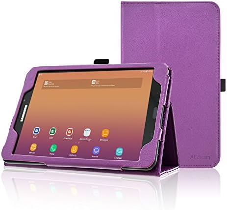 Samsung Galaxy Tab A 8.0 ( 2017 Release) Case, ACdream Premium PU Folio Leather Tablet Case for New Samsung Galaxy Tab A 8.0 ( 2017 Release) T380/T385 with Auto Wake Sleep Feature, Dark Purple
