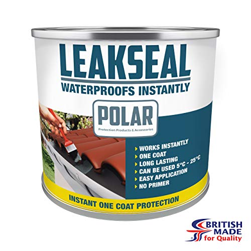 Polar Leak Seal White Paint - 500ml - Instant Waterproof Roof Sealant - Ideal for Leaks, Cracks & Roof Repair - Concrete, Brick, Metal, Drainpipes & Gutters - Easy to Apply