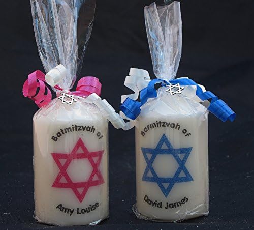 6 x Barmitzvah Candle, Batmitzvah Candle, Barmitzvah, Batmitzvah, Personalised Candle, Candle Favor, Candle Favour, Jewish, Commemorative Gift, Bar Mitzvah, Bat Mitzvah