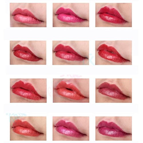 Ularmo 12 Stück / set Lippenstifte Lip Stain Make-up Leopard feuchtigkeitsspendenden Lippenstift (12 Stück / Satz) - 3